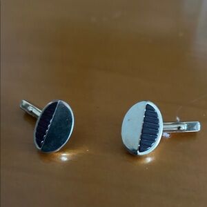 Gold and Brown Cufflinks